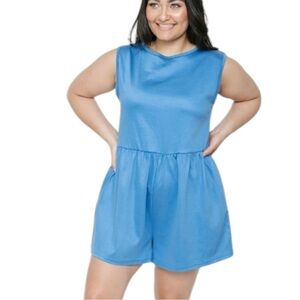NWT Smash & Tess Short Romper In Blue